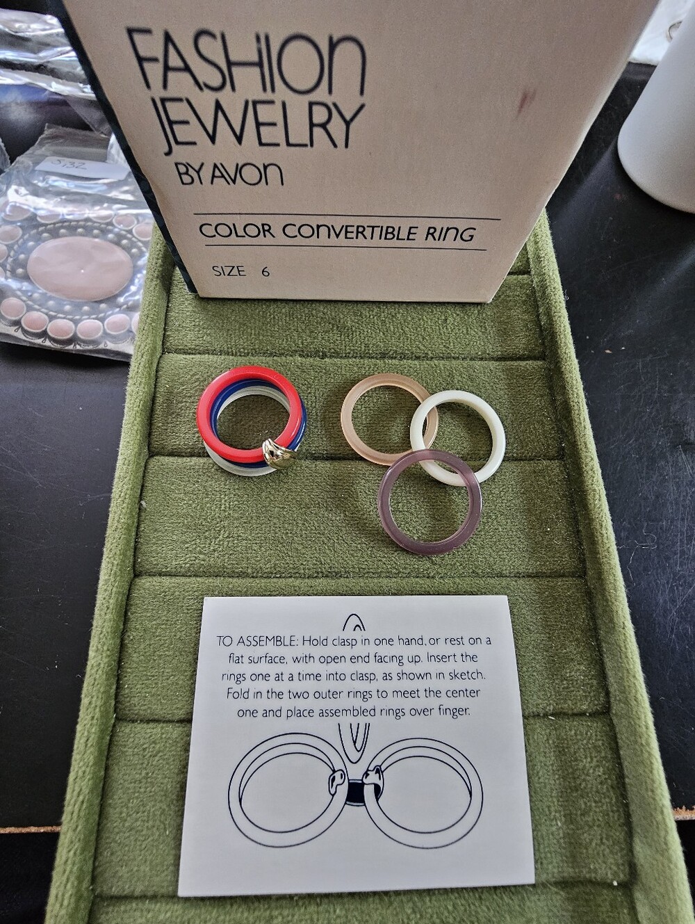 Vintage Avon Convertable Ring Set